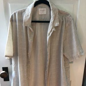 Men’s Primark striped short sleeved button down